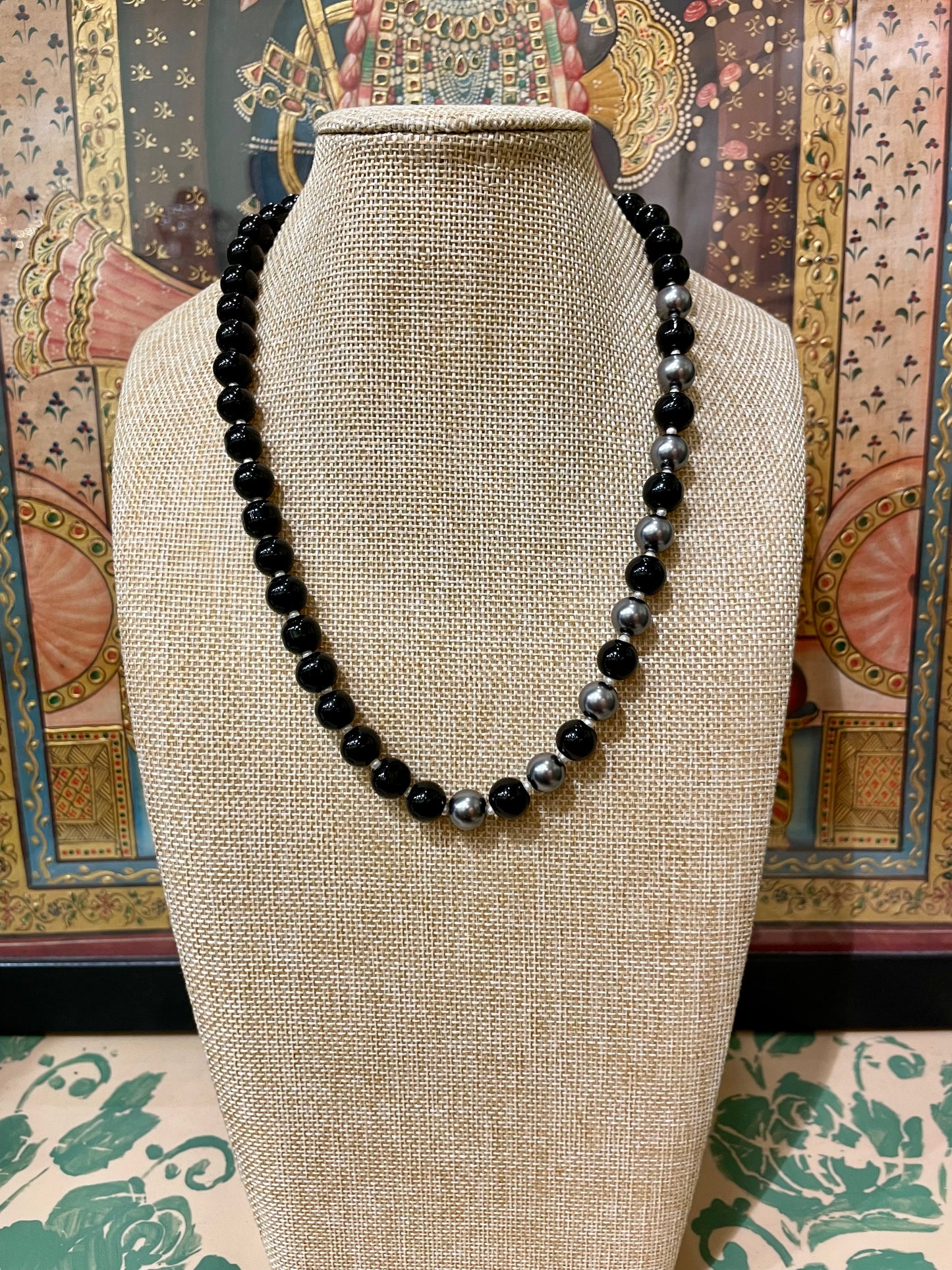 BLACK PEARL DESIGNER SEMI PRECIOUS NECKLACE STRING