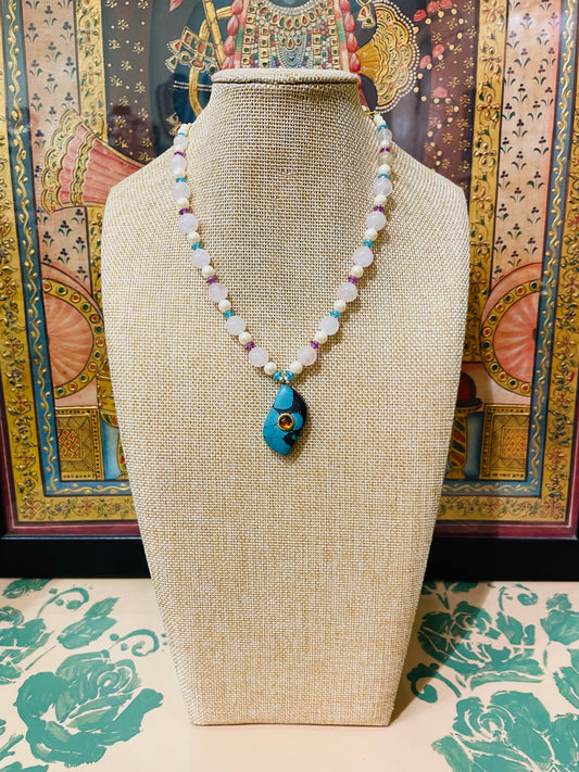 SEMI PRECIOUS TURQUOISE PENDANT STRING