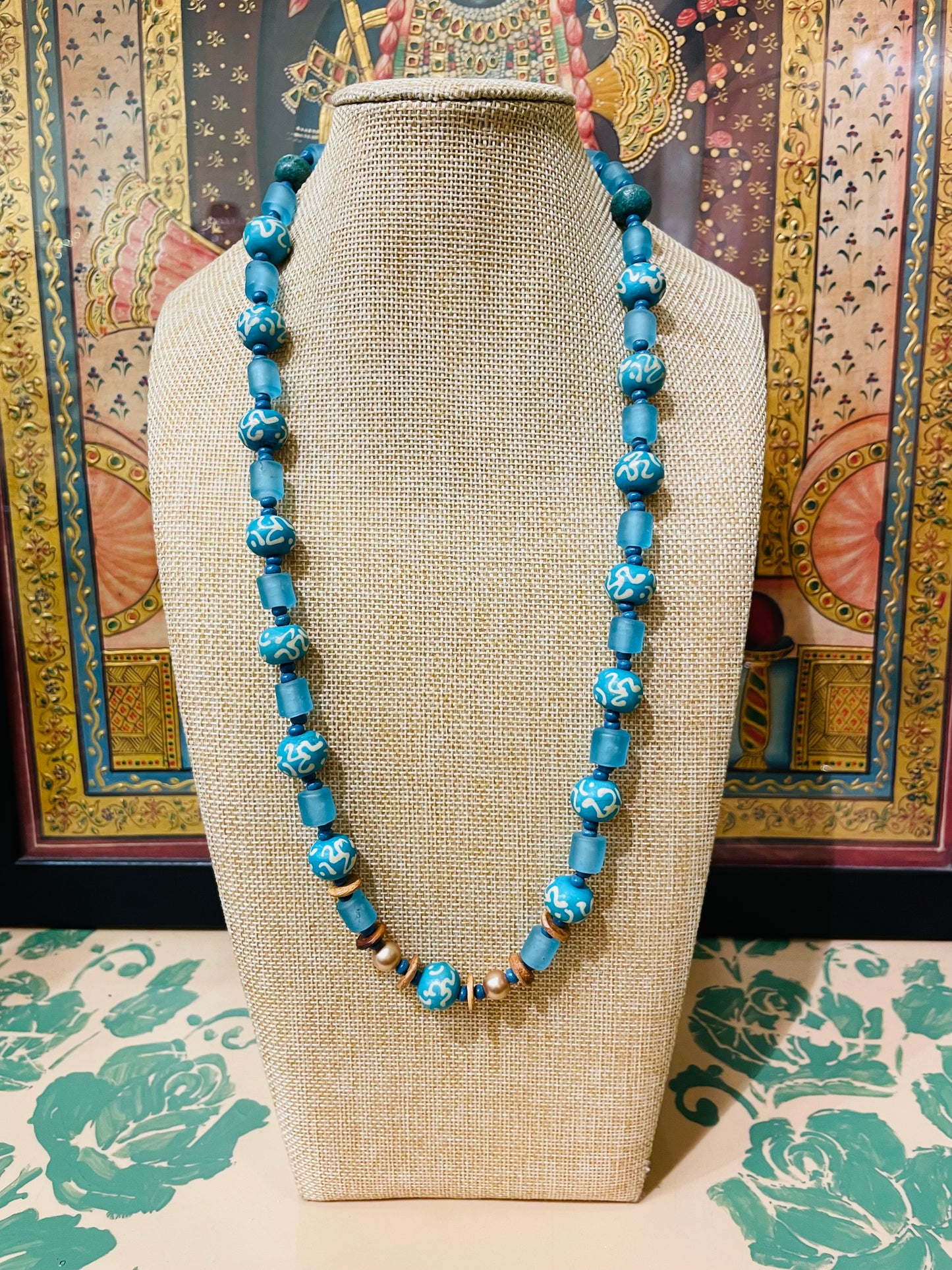 GLASS BEADS TRIBAL NECKLACE STRING