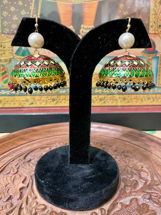 TRADITIONAL MUGHAL DESIGN ROUND JHUMKI