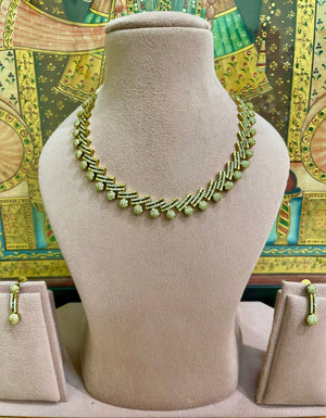 NEUTRAL MOISSANITE AURELIA CASCADE NECKLACE SET