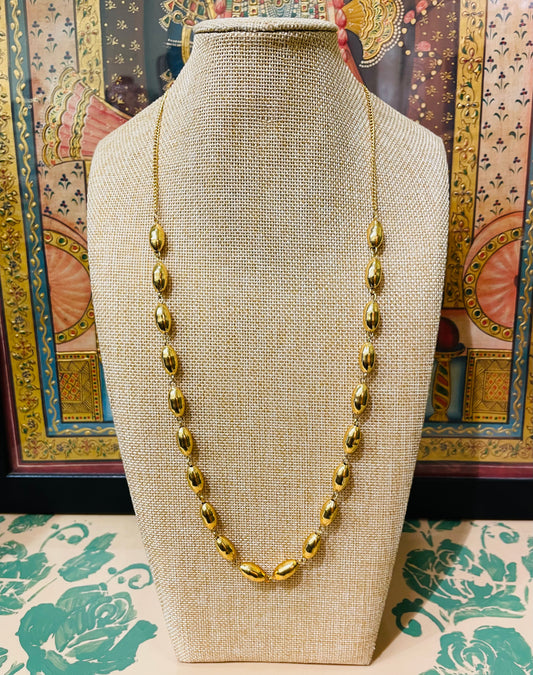 GOLD TONED SEMI PRECIOUS STRING NECKLACE