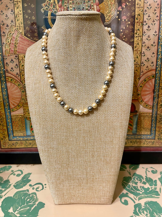 GOLDEN & GREY CULTURED PEARL STRING NECKLACE