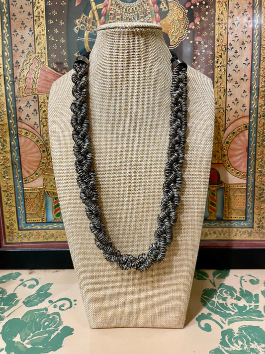 SILVER TONED DESIGNER WESTERN NECKLACE