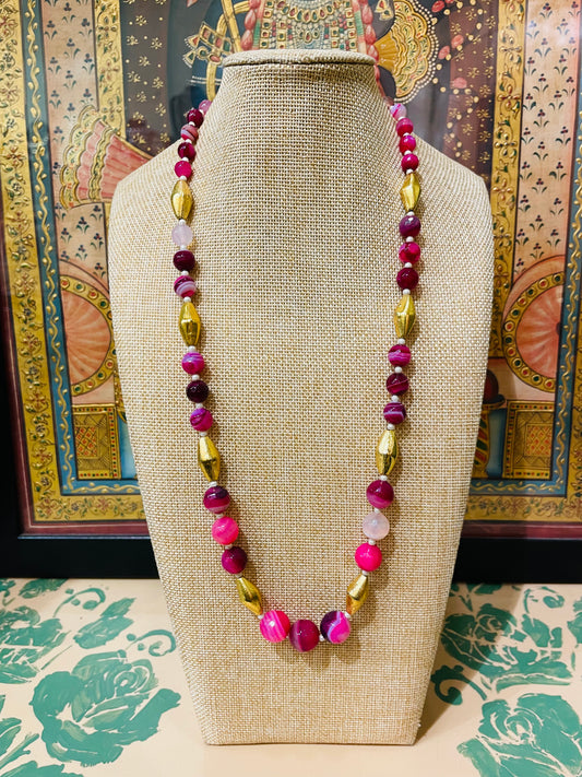 SEMI PRECIOUS DESIGNER STRING (PINK)