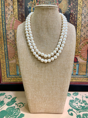 IVORY WHITE CULTURED DOUBLE PEARL NECKLACE