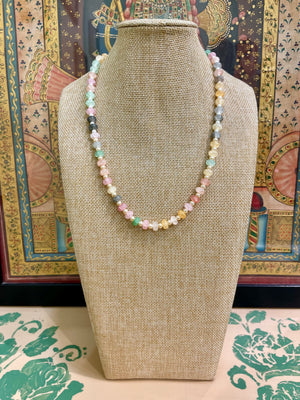 PASTEL MULTI STONES SEMI PRECIOUS NECKLACE