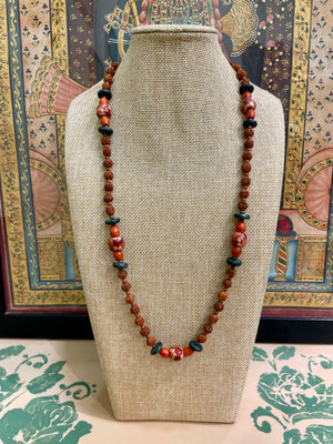 RUDRAKSHA ARTISAN SEMI PRECIOUS NECKLACE