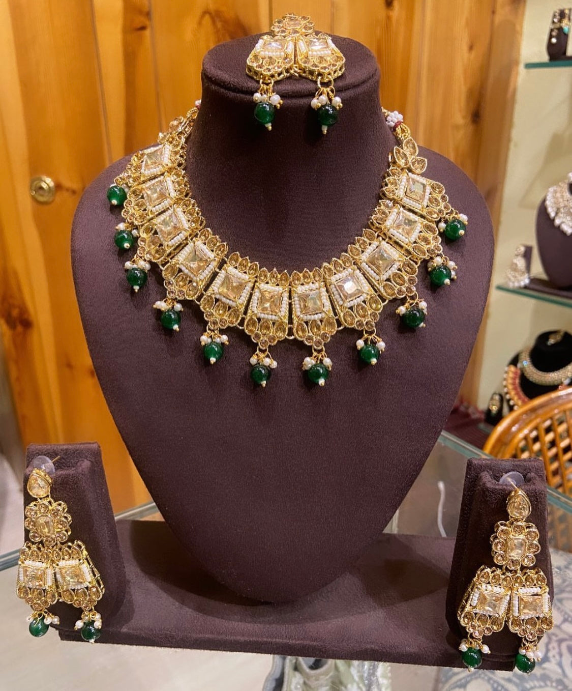 POLKI BRIDAL SET (GREEN)